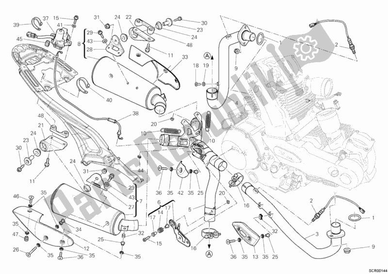 Todas las partes para Sistema De Escape de Ducati Monster 1100 ABS 2010